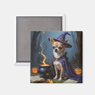 Chihuahua Dog Whimsical Halloween Malerei Magnet