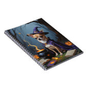 Chihuahua Dog Whimsical Halloween Malerei Notizblock (Rechte Seite)