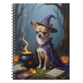 Chihuahua Dog Whimsical Halloween Malerei Notizblock (Vorderseite)