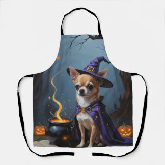 Chihuahua Dog Whimsical Halloween Malerei Schürze