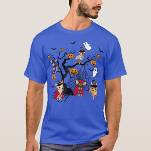 Chihuahua Dog Witch Scary Tree Halloween Costume D T-Shirt