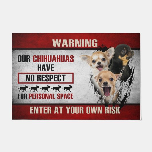 Chihuahua Doormat, Chihuahua Lover Begrüßungsmatte Fußmatte (Vorderseite)