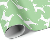 Chihuahua Doppy Welpe Wrapping Paper Geschenkpapier (Rolleneckpunkt)