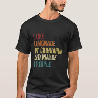 Chihuahua Downer Lemonade Lovers Zittern Vintag T-Shirt
