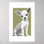 Chihuahua-Druck mit Hintergrund Poster (Vorne)