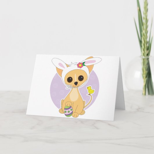 Chihuahua Easter Feiertagskarte (Vorderseite)