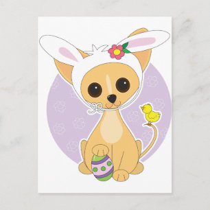Chihuahua Easter Feiertagspostkarte