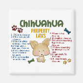 Chihuahua-Eigenschaftengesetze 4 Magnet (Vorne)