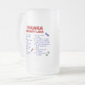 CHIHUAHUA Eigentums-Gesetze 2 Mattglas Bierglas (Vorderseite Links)