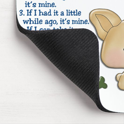 Chihuahua-Eigentums-Gesetze 4 Mousepad (Ecke)