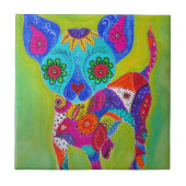 CHIHUAHUA EL PERRO HUNDE FLIESE (Vorderseite)