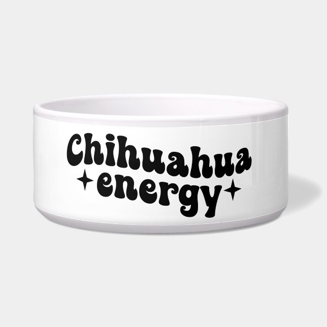 Chihuahua Energy Keramik Dog Bowl Napf (Links)