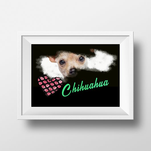 Chihuahua Eyes mit kurzer Haarfarbe Poster