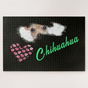 Chihuahua Eyes mit kurzer Haarfarbe Puzzle