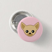 Chihuahua Face Button (Vorne & Hinten)