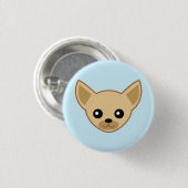 Chihuahua Face Button (Vorne & Hinten)