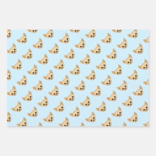 Chihuahua Face Geschenkpapier Set (Vorderseite 2)