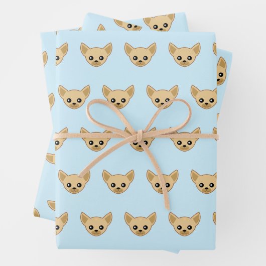 Chihuahua Face Geschenkpapier Set (Beispiel)