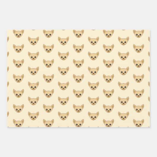 Chihuahua Face Geschenkpapier Set (Vorderseite 3)