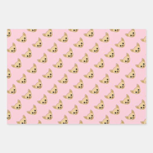 Chihuahua Face Geschenkpapier Set (Vorderseite 2)