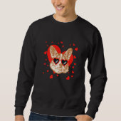 Chihuahua Face Heart Glasses Valentines Day Pet Do Sweatshirt (Vorderseite)