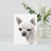 Chihuahua Face Study Hand Painted Artwork Postkarte (Stehend Vorderseite)