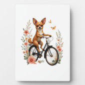 Chihuahua Fahrrad Rad Hund Radfahren Fotoplatte (Vorderseite)