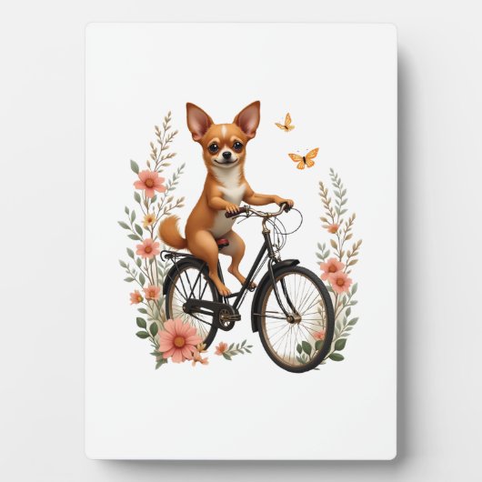 Chihuahua Fahrrad Rad Hund Radfahren Fotoplatte (Vorderseite)