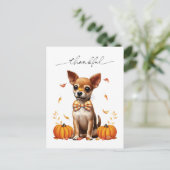 Chihuahua Fall Dankbare Erntedank Grußkarte Postkarte (Stehend Vorderseite)
