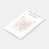 Chihuahua-Fan-monogrammierter Hund Post-it Klebezettel (angewinkelt)