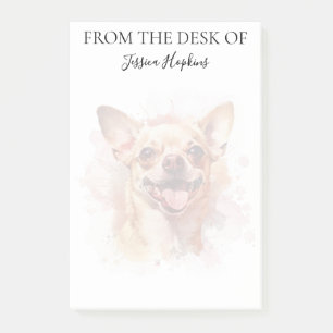 Chihuahua-Fan-monogrammierter Hund Post-it Klebezettel