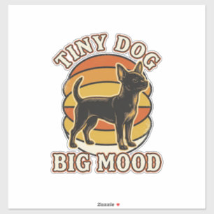 Chihuahua-Fan-Shirt Retro Graviert Hund Humor Des Aufkleber