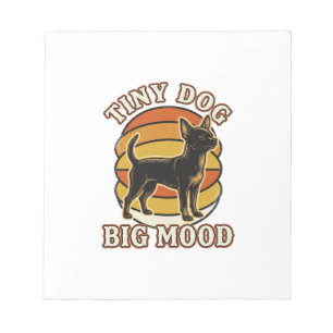 Chihuahua-Fan-Shirt Retro gravierter Hundehumor De Notizblock