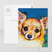 Chihuahua Fawn LC Postkarte (Vorne/Hinten)