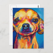 Chihuahua Fawn- Stoli Postkarte (Vorne/Hinten)