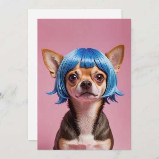 Chihuahua Feiertagskarte (Vorne/Hinten)