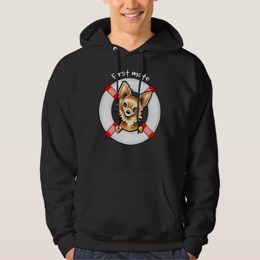 Chihuahua First Mate Hoodie (Vorderseite)