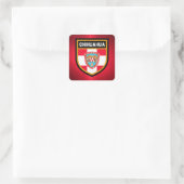 Chihuahua Flag Quadratischer Aufkleber (Tasche)