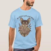 Chihuahua Floral Comfort Tee (Vorderseite)