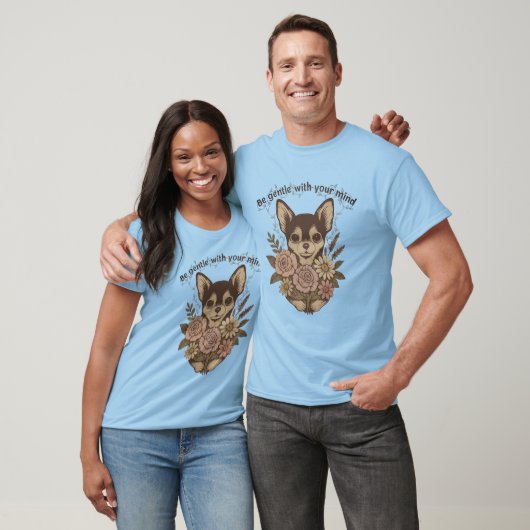 Chihuahua Floral Comfort Tee (Unisex)