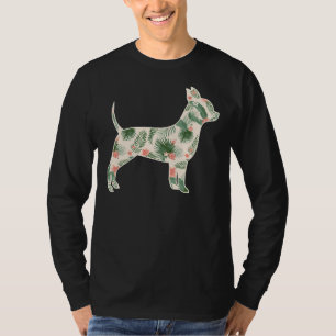 Chihuahua Flower Girl Print Floral Dog Hawaiian Wo T-Shirt