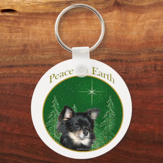Chihuahua-Frieden Schlüsselanhänger (Vorderseite)