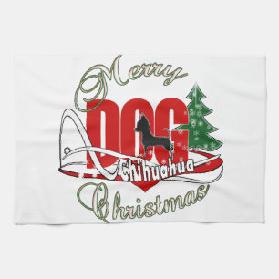 Chihuahua-frohe Weihnachten Küchentuch