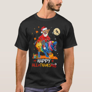 Chihuahua Frohes Hallothanksmas Halloween Erntedan T-Shirt