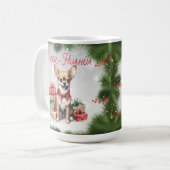 Chihuahua Funny Christmas Dog Kaffee Tasse (Vorderseite Links)