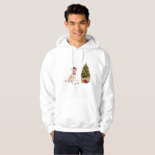 Chihuahua Funny Christmas Dog mit Baum Hoodie (Vorne ganz)