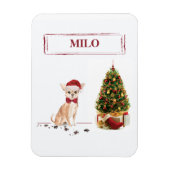 Chihuahua Funny Christmas Dog mit Baum Magnet (Vertikal)