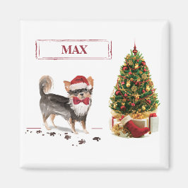 Chihuahua Funny Christmas Dog Tree Magnet