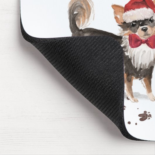 Chihuahua Funny Christmas Dog Tree Mousepad (Ecke)