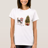 Chihuahua Funny Christmas Dog Tree T-Shirt (Vorderseite)